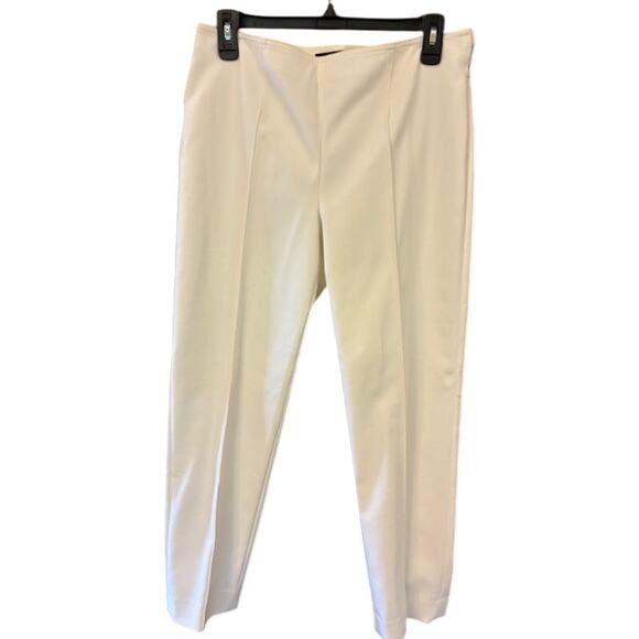 St. John Cream Alexa Straight Leg Ankle Women's Pants - Size 6 New with Tags